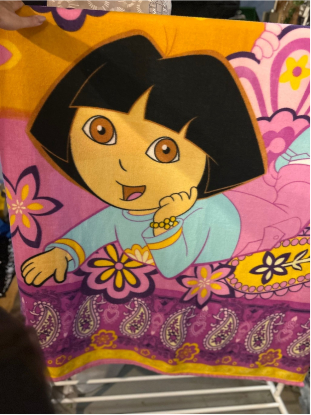 2000s Dora and Boots Fleece Blanket Like New Condition